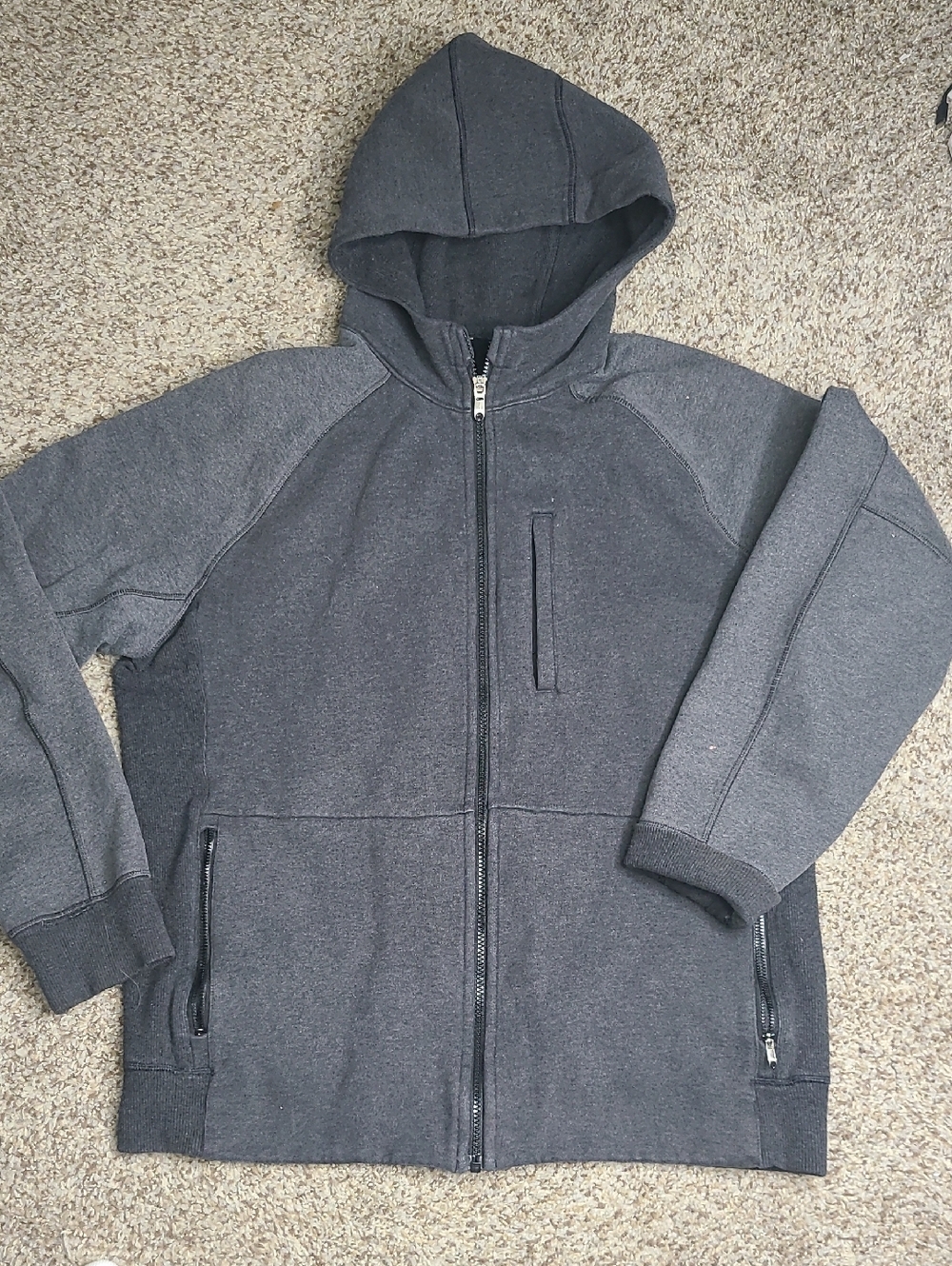 Lululemon Men's Best Coast Hoodie Dark Gray Full-Zip Hoodie Jacket